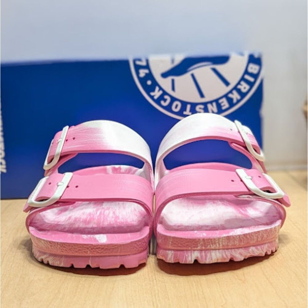 Birkenstock Arizona EVA Multi Pink & White Waterproof Sandals Womens 10 EU41 NIB - Picture 6 of 13